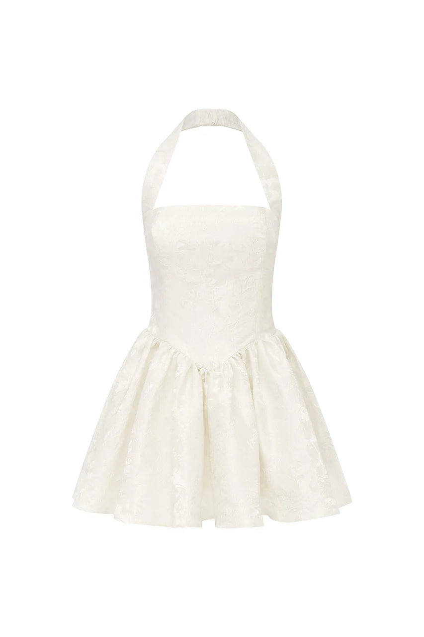 Irene Mini Dress in Ivory