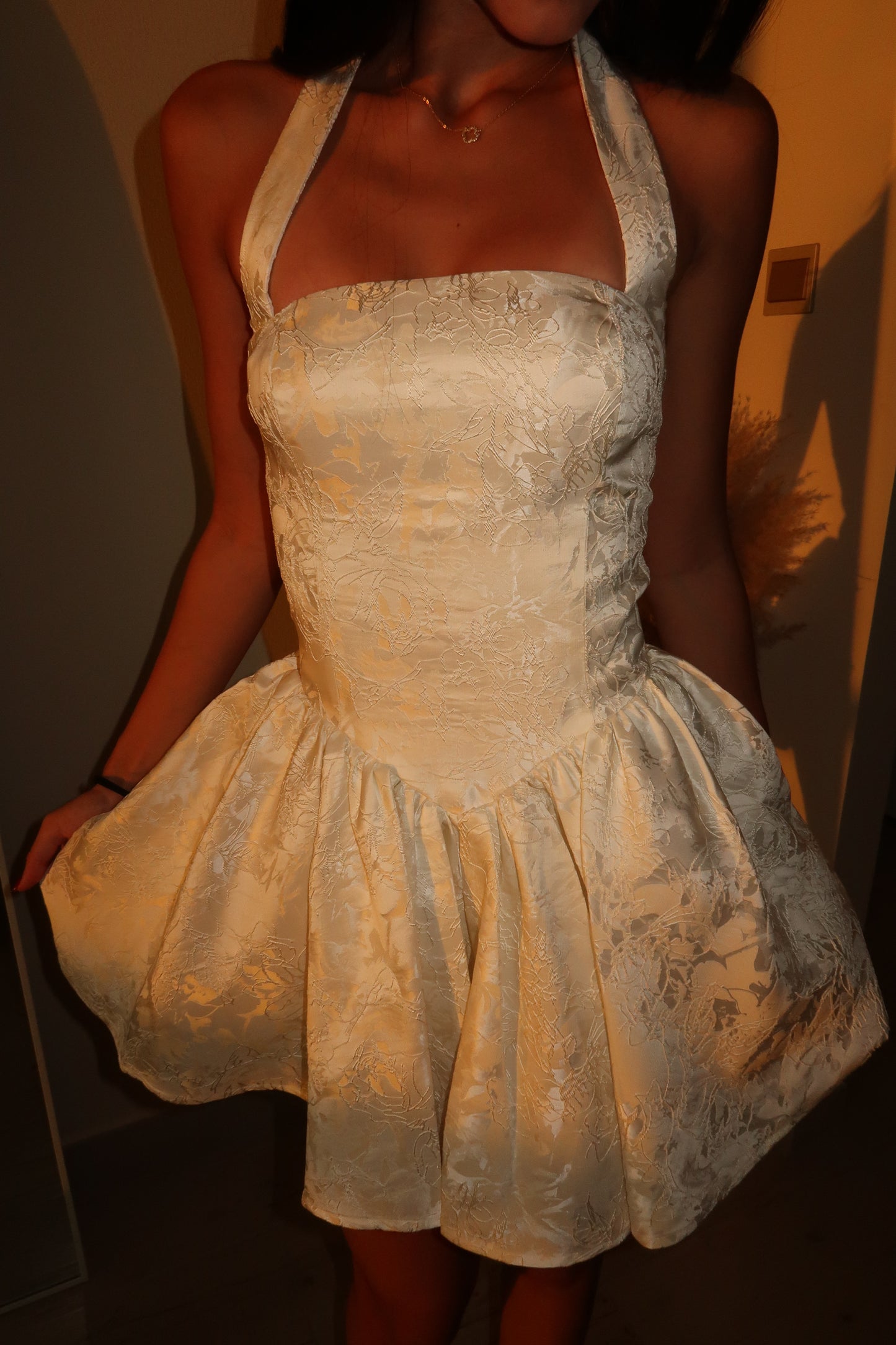 Irene Mini Dress in Ivory